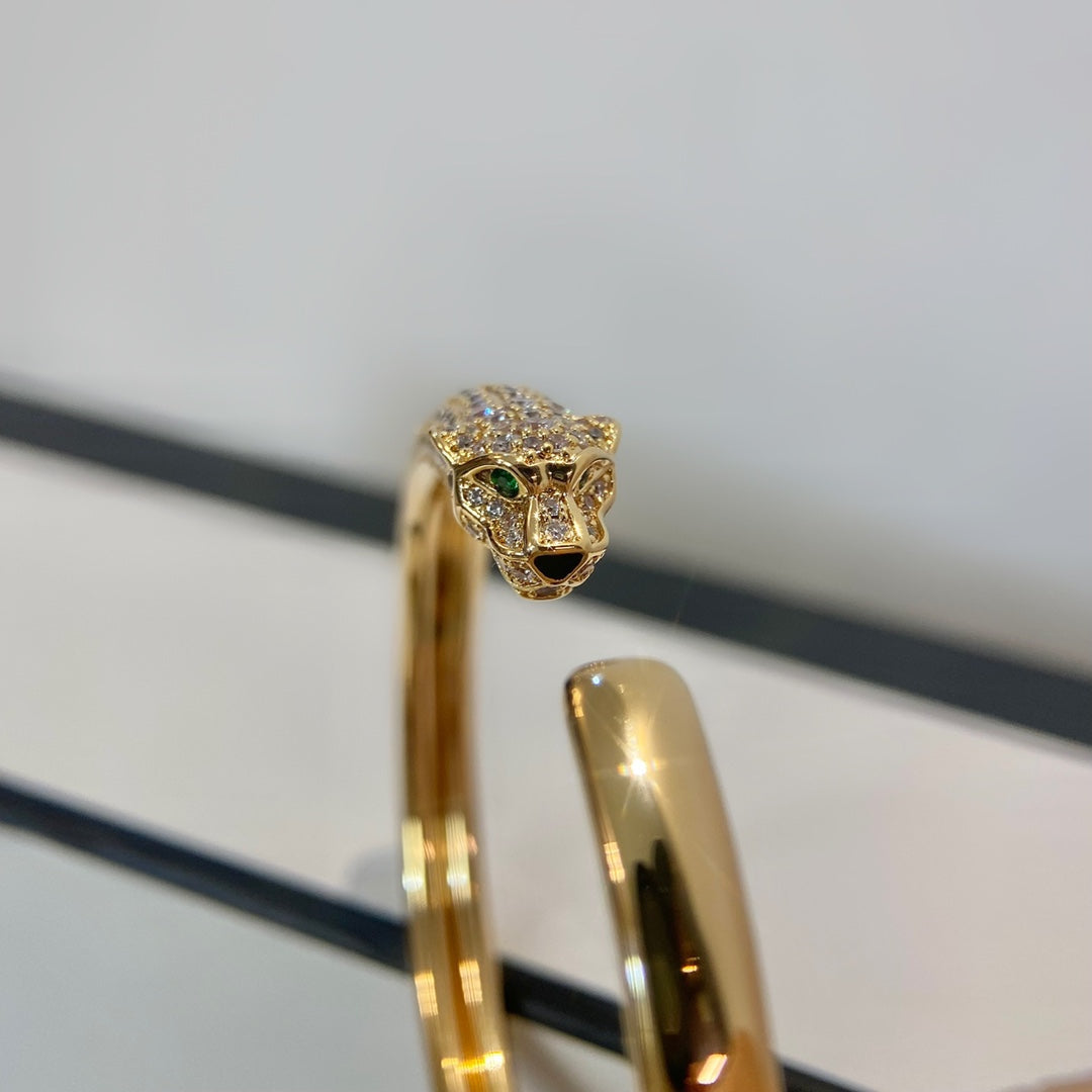 [Lumi Jewels]PANTHERE GOLD DIAMOND OPEN BRACELET