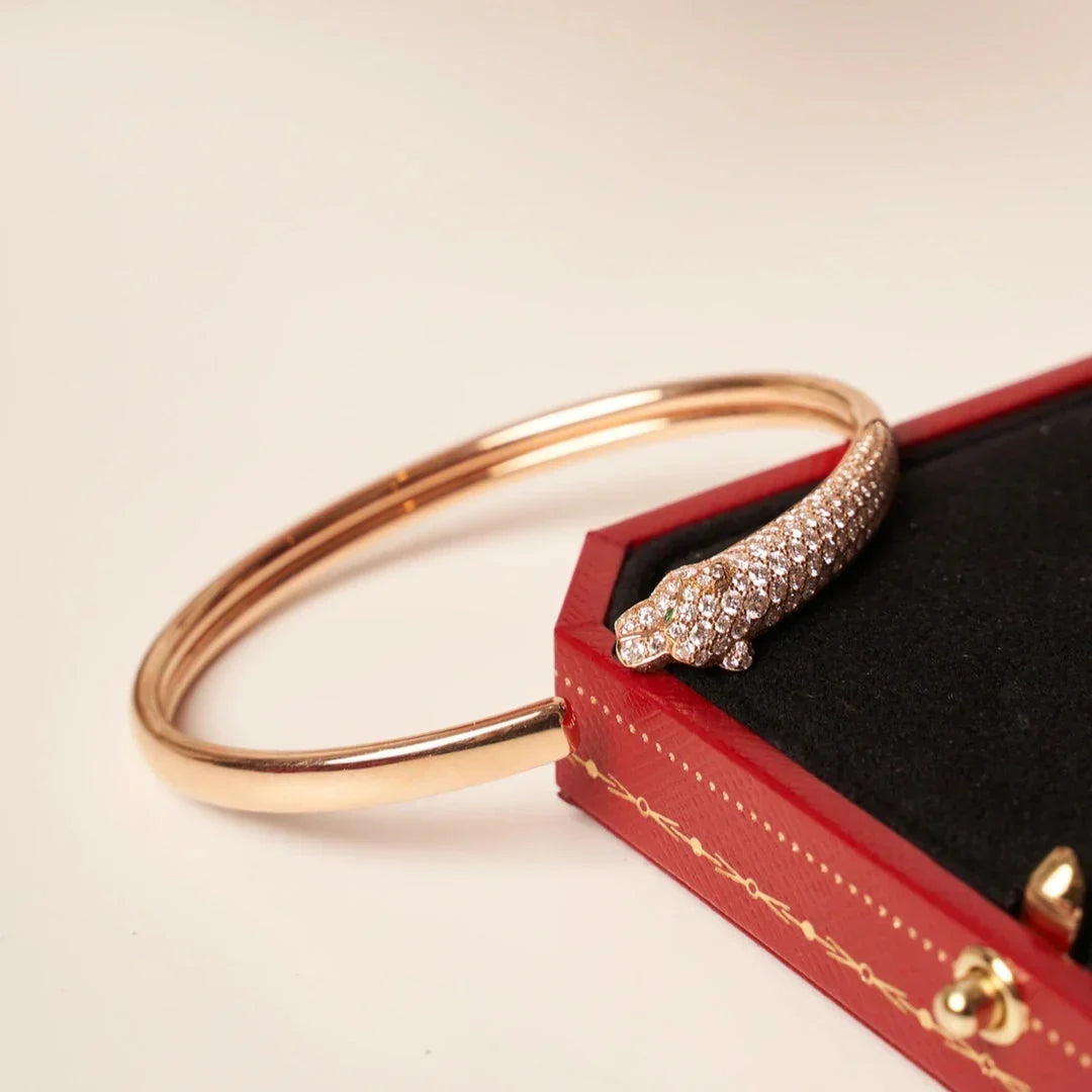 [Lumi Jewelery]PANTHERE HALF DIAMOND OPEN BRACELET