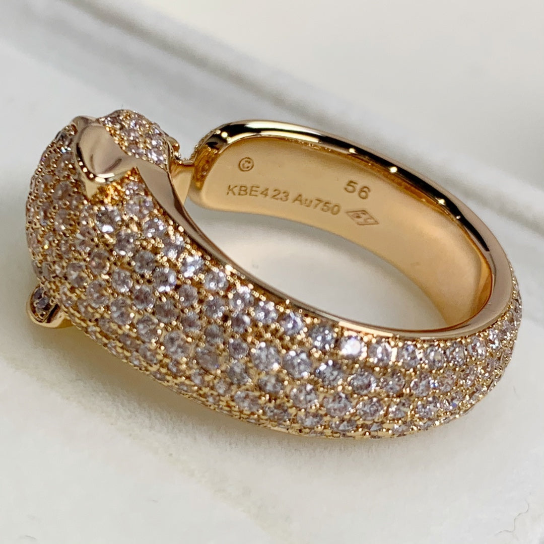 [Lumi Jewels]PANTHERE PINK GOLD DIAMOND RING