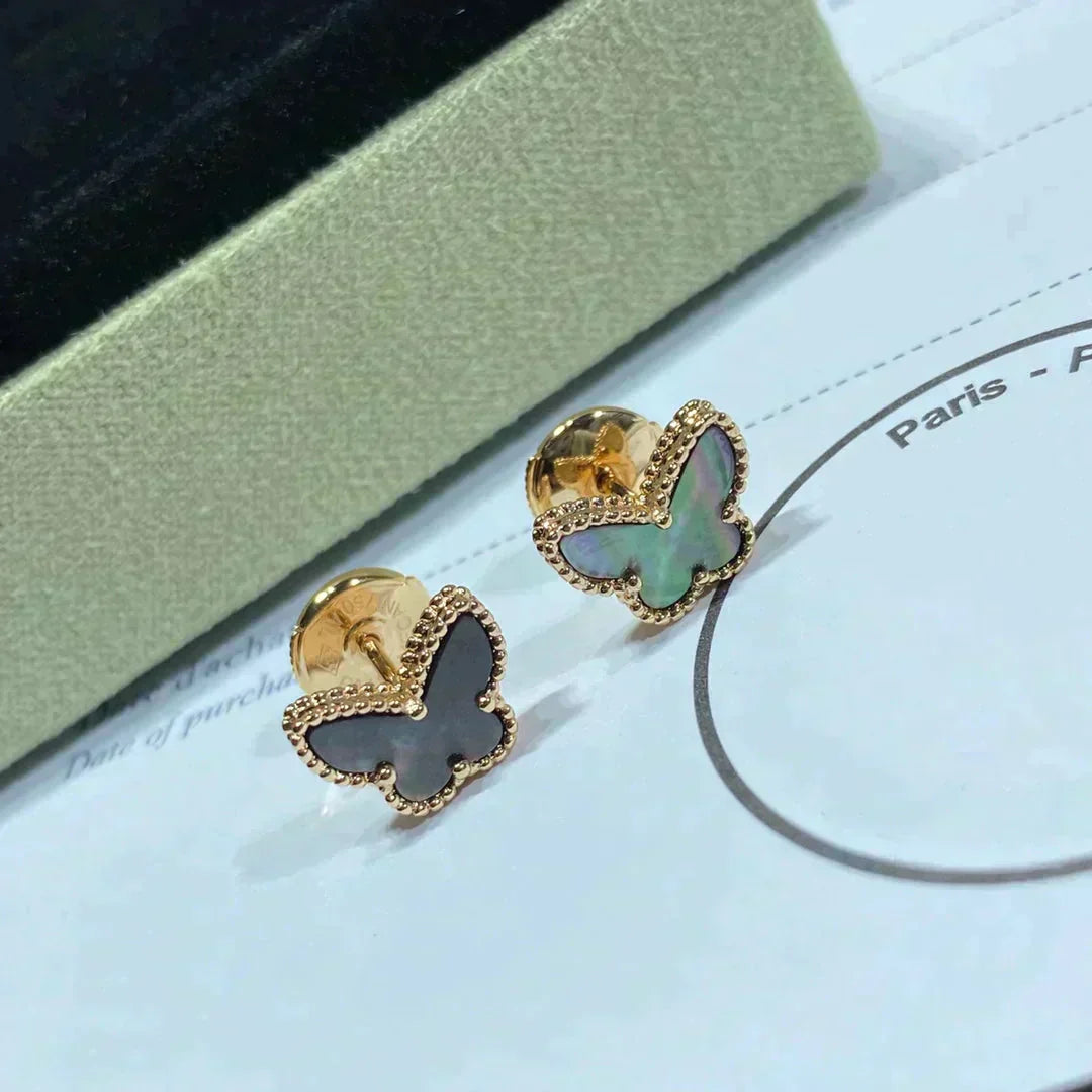 [Lumi Jewels]BUTTERFLY DARK MOP  EARRINGS