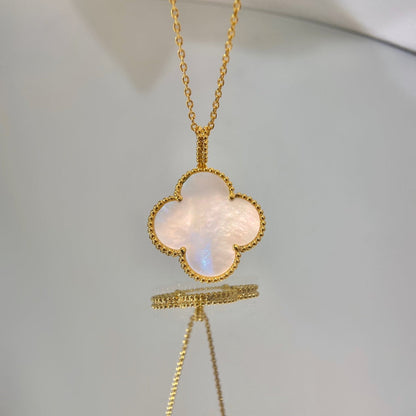 [Lumi Jewels]CLOVER 25MM MOP LARGE PENDANT NECKLACE