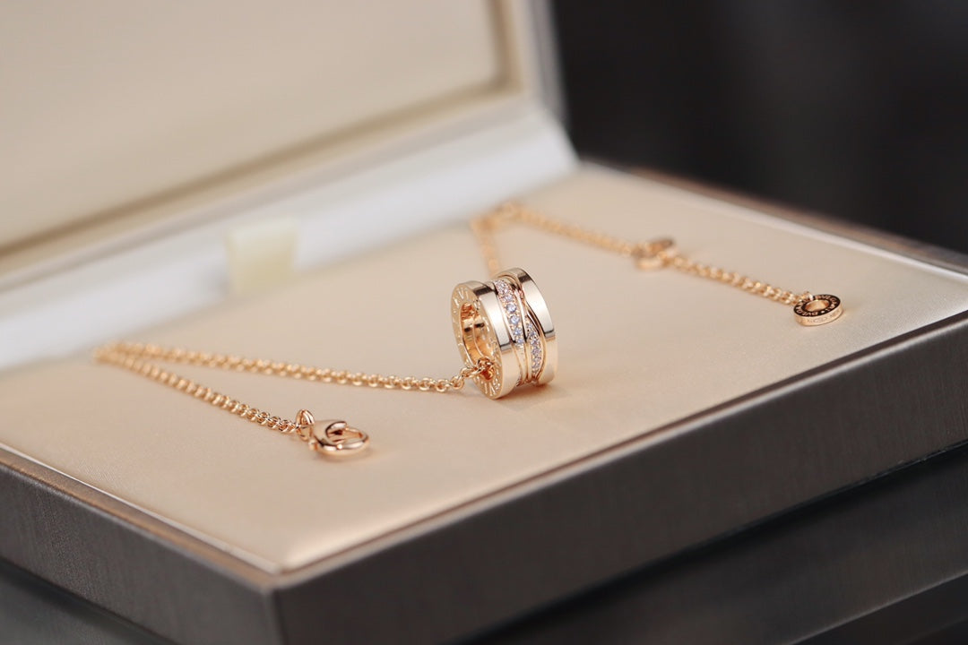 [Lumi Jewels]ZERO 1 PINK GOLD DIAMOND NECKLACE