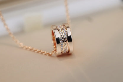 [Lumi Jewels]ZERO 1 PINK GOLD DIAMOND NECKLACE