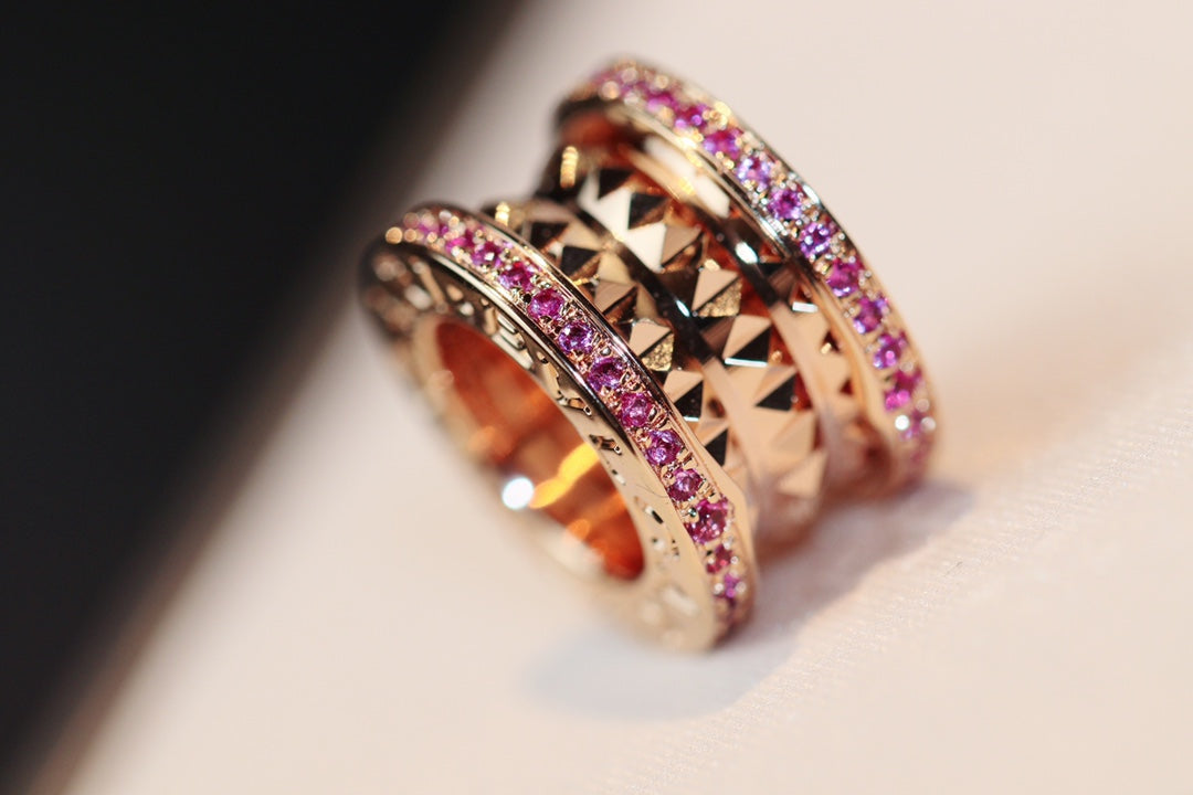 [Lumi Jewels]COLLIER DIAMANT ROSE OR ROSE ROCK ZERO 1