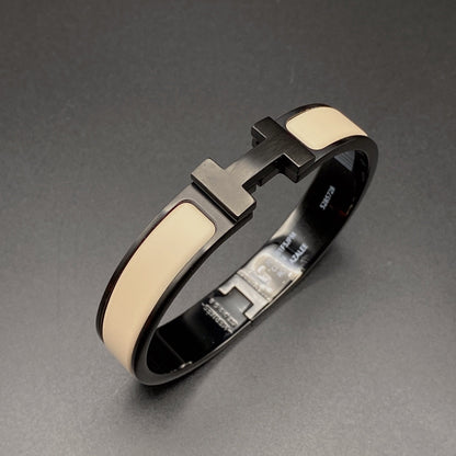 [Lumi Jewels]H BRACELET 12MM BLACK BEIGE CERAMIC