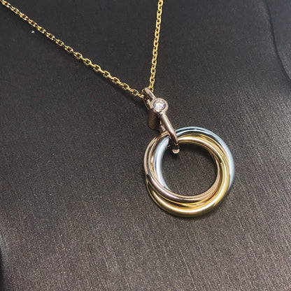[Lumi Jewelery]TRINITY  NECKLACE 1 DIAMOND
