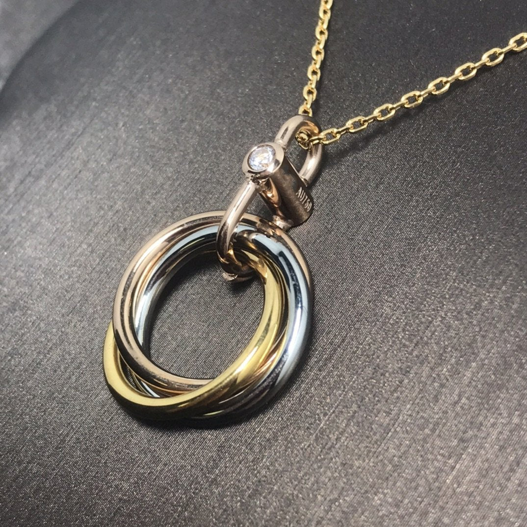 [Lumi Jewelery]TRINITY  NECKLACE 1 DIAMOND