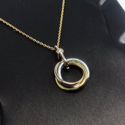 [Lumi Jewelery]TRINITY  NECKLACE 1 DIAMOND