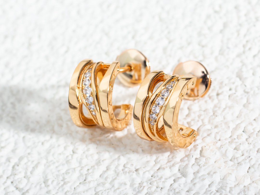 [Lumi Jewels]ZERO 1 PINK GOLD DIAMONDS EARRINGS