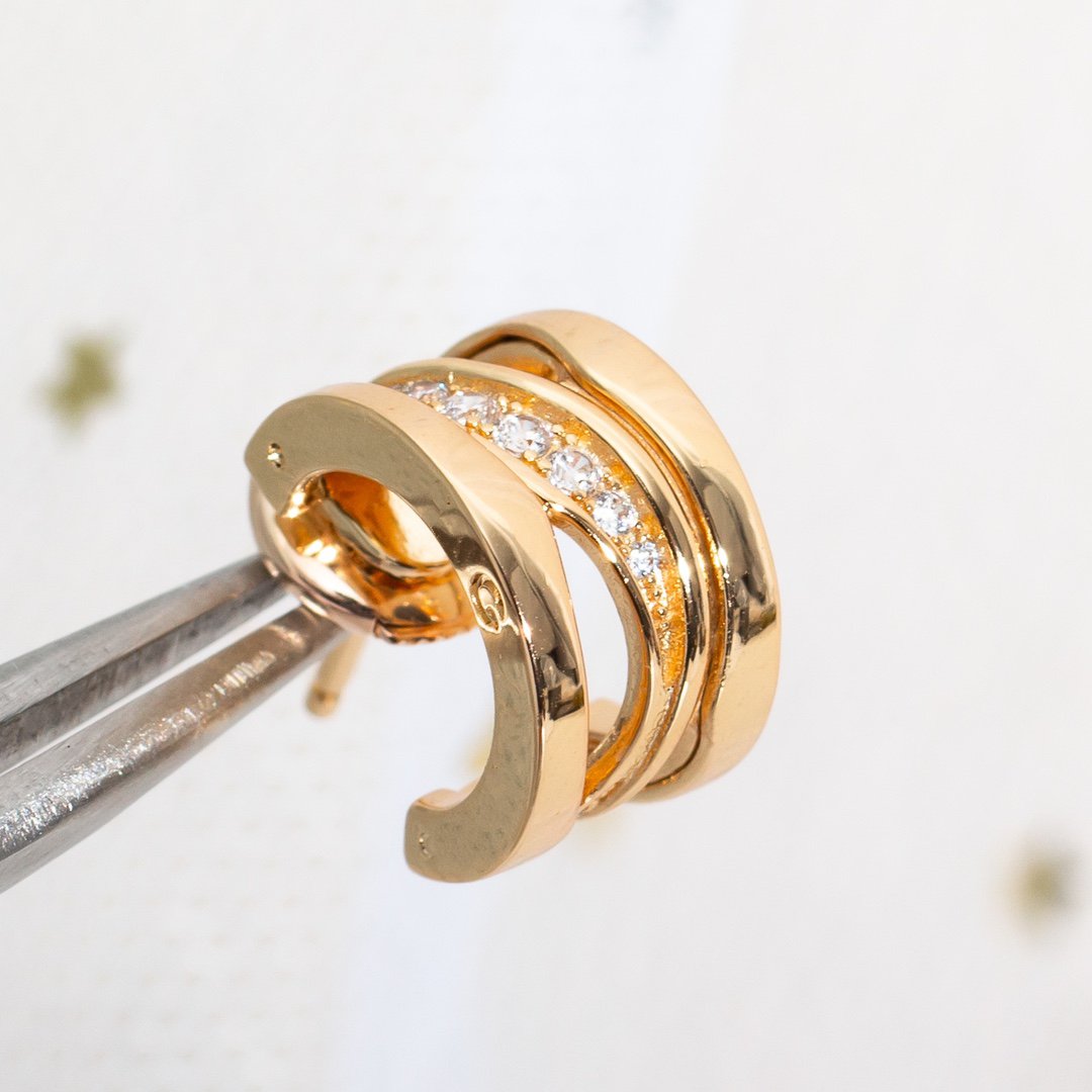 [Lumi Jewels]ZERO 1 PINK GOLD DIAMONDS EARRINGS