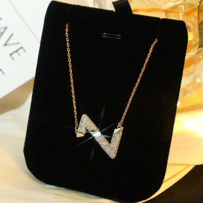 [Lumi Jewels]VOLT SILVER DIAMOND PEDANT NECKLACE