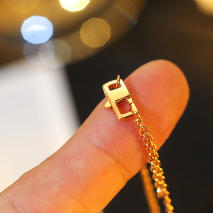 [Lumi Jewels]STAR AND SUN DIAMOND PINK GOLD NECKLACE