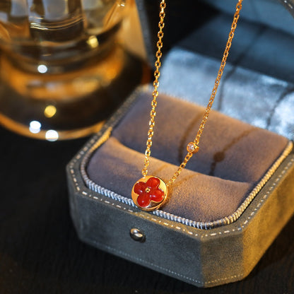 [Lumi Jewels]COLLIER PENDENTIF SOLEIL OR ROSE 1 DIAMANT