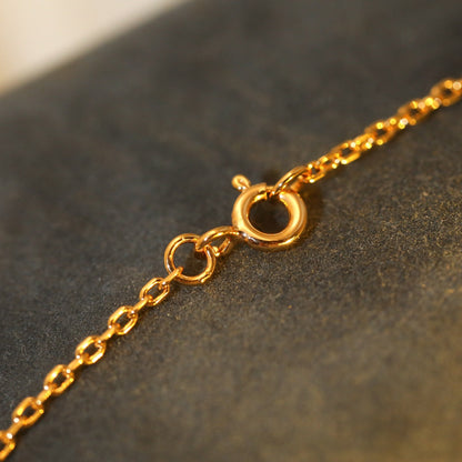 [Lumi Jewels]COLLIER PENDENTIF SOLEIL OR ROSE 1 DIAMANT