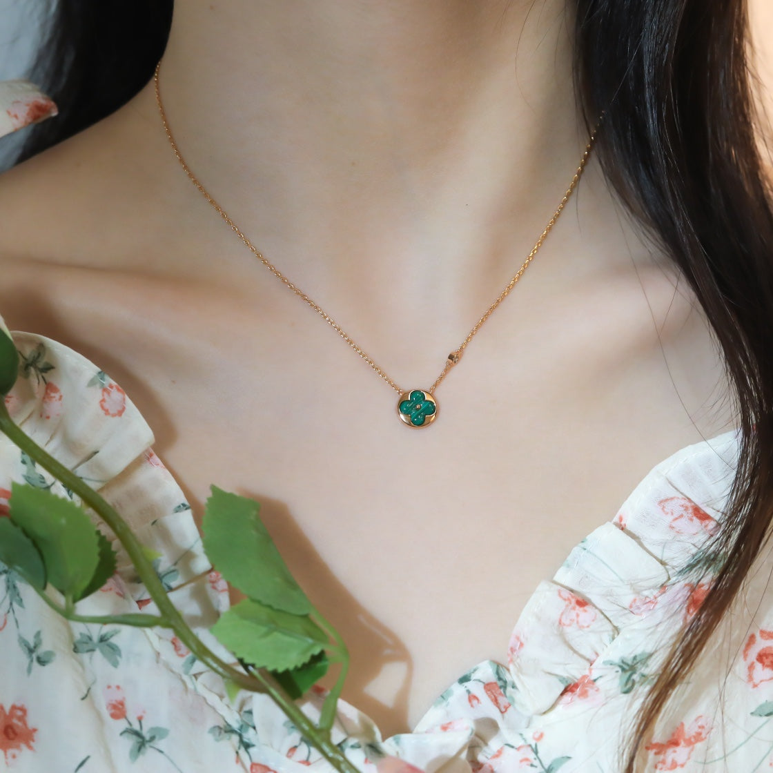 [Lumi Jewels]COLLIER PENDENTIF SOLEIL OR ROSE 1 DIAMANT