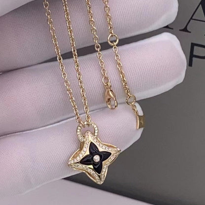 [Lumi Jewels]STAR PEDANT PINK GOLD DIAMOND NECKLACE