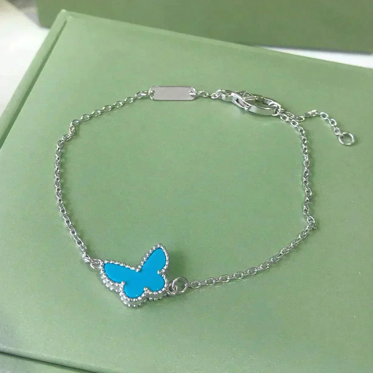 [Lumi Jewels]BUTTERFLY TURQUOISE BUTTERFLY BRACELET SILVER