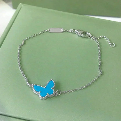 [Lumi Jewels]BUTTERFLY TURQUOISE BUTTERFLY BRACELET SILVER
