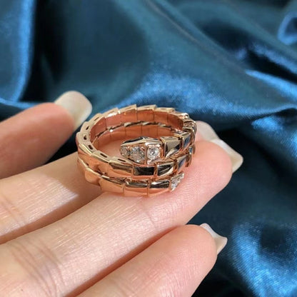 [Lumi Jewels]SERPENTS DOUBLE ROW DIAMOND RING