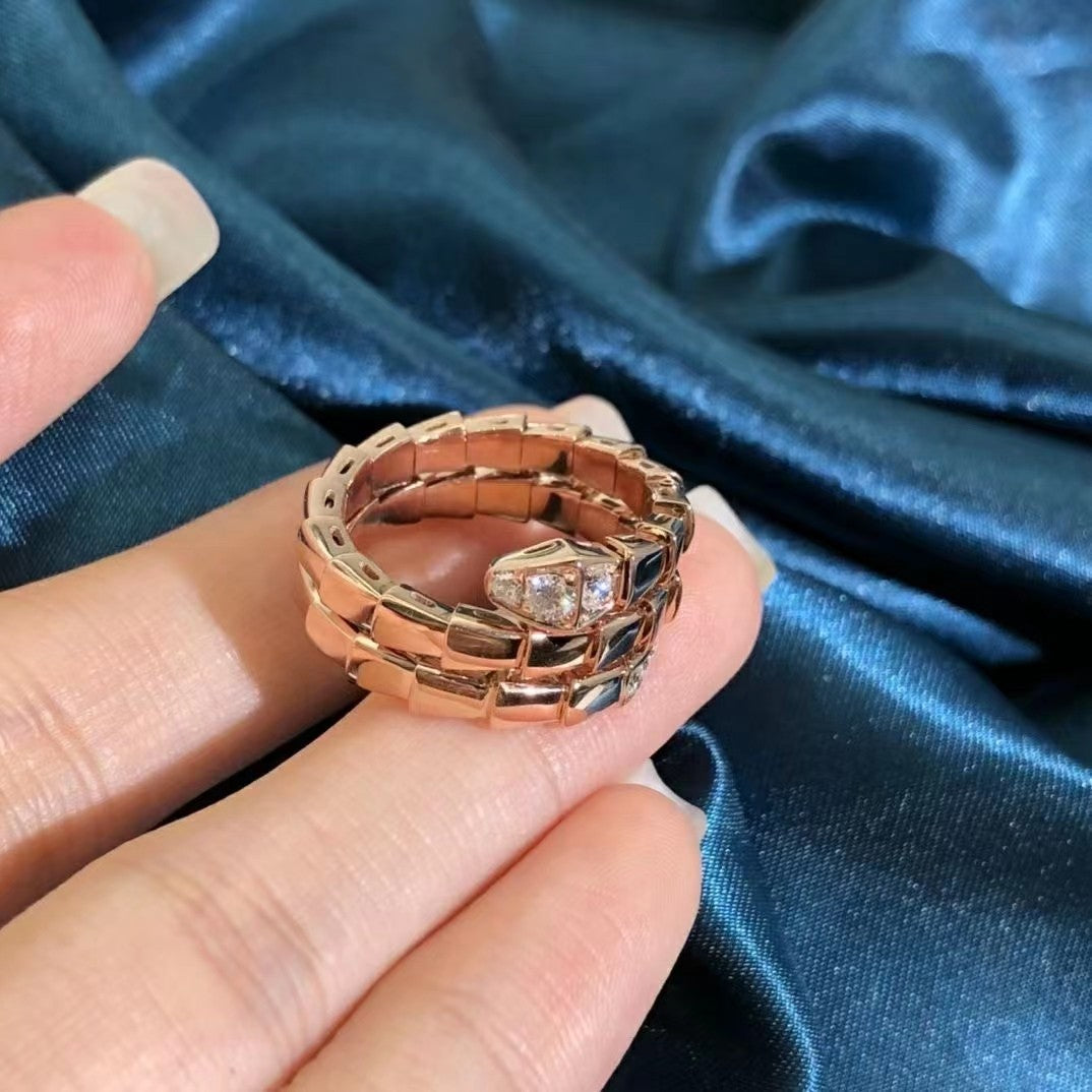 [Lumi Jewels]SERPENTS DOUBLE ROW DIAMOND RING