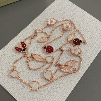 [Lumi Jewels]LUCKY SPRING 15 MOTIFS ROSE GOLD NECKLACE