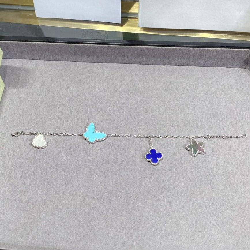 [Lumi Jewels]LUCKY SPRING SILVER BRACELET 4 MOTIF