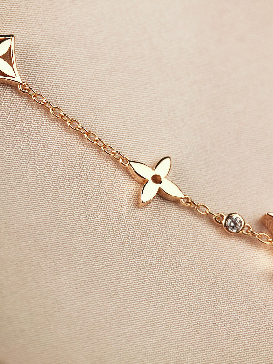 [Lumi Jewels]STAR AND SUN 7 MOTIFS GOLD BRACELET
