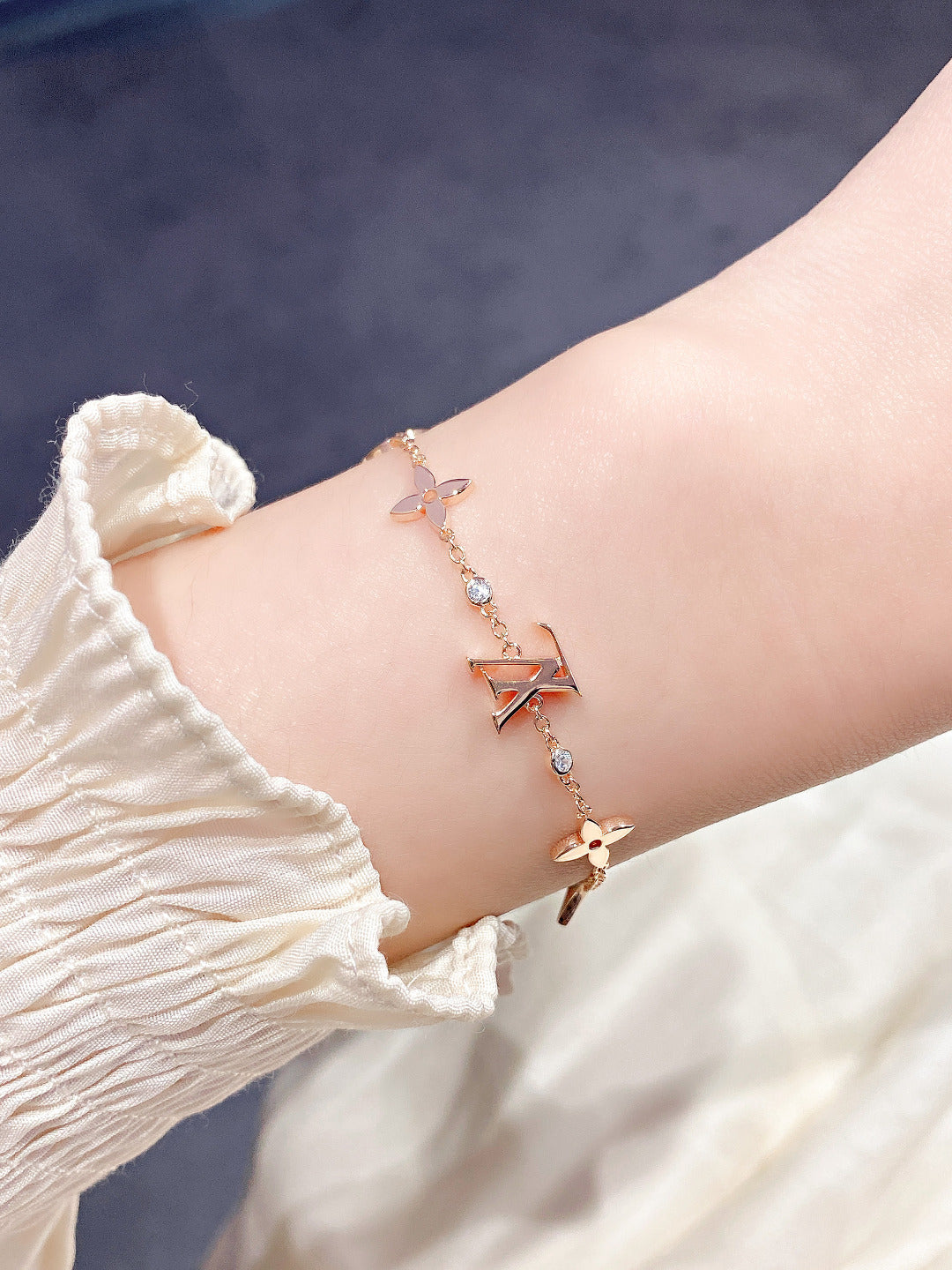 [Lumi Jewels]STAR AND SUN 7 MOTIFS GOLD BRACELET