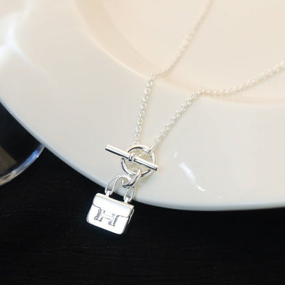 [Lumi Jewels]POP H PEDANT SILVER NECKLACE