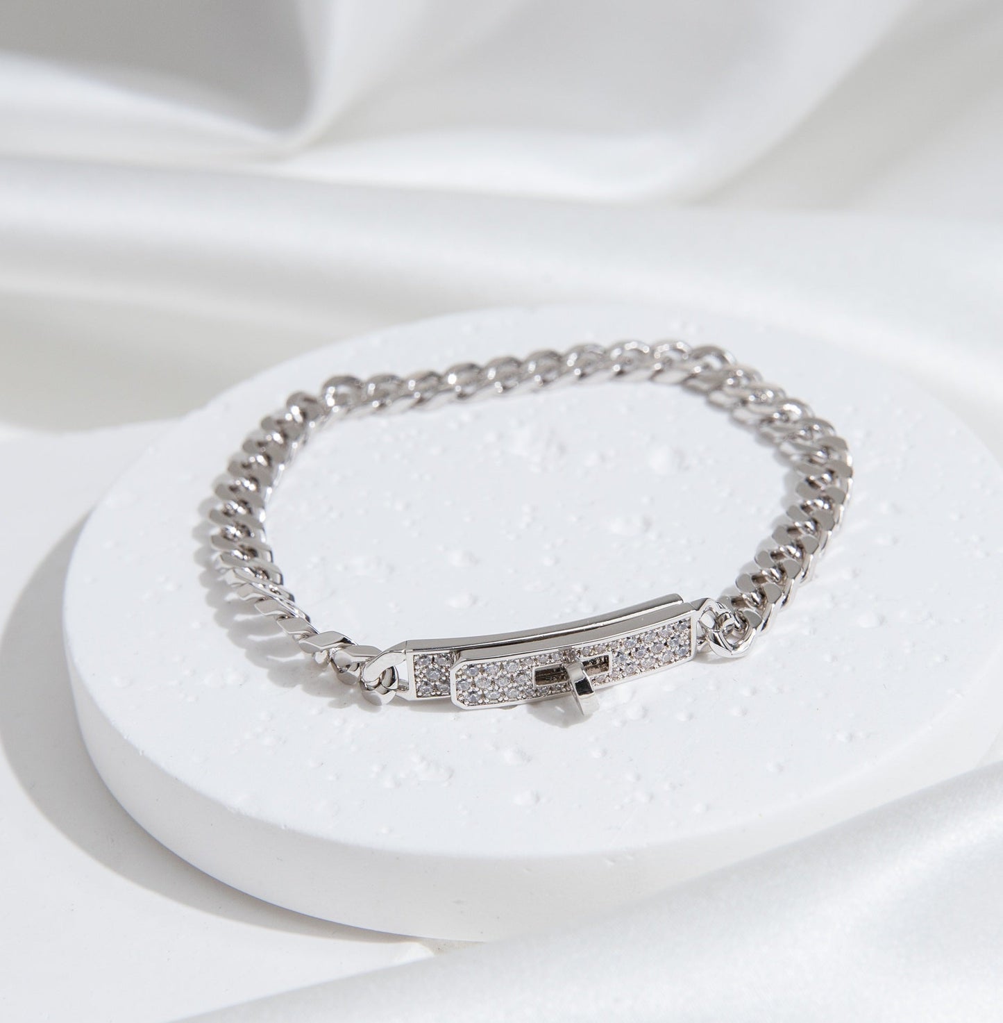 [Lumi Jewels]KELLY CHAIN SILVER DIAMOND BRACELET