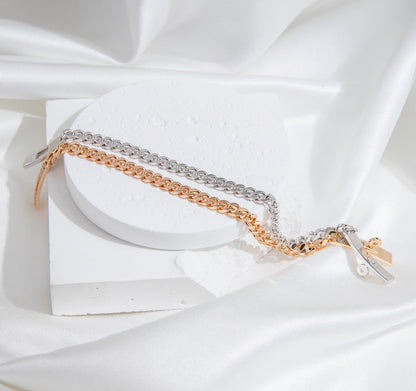 [Lumi Jewels]KELLY CHAIN SILVER DIAMOND BRACELET