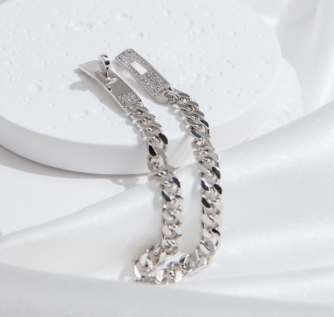 [Lumi Jewels]KELLY CHAIN SILVER DIAMOND BRACELET