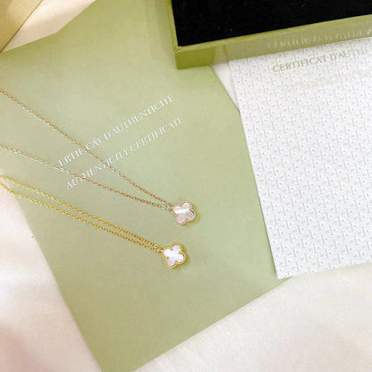 [Lumi Jewels]CLOVER MINI 9.5MM WHITE MOTHER-OF-PEARL NECKLACE
