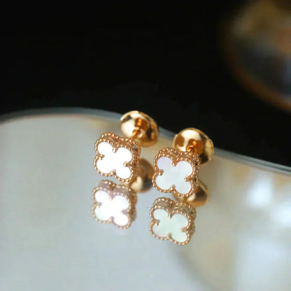 [Lumi Jewels]CLOVER MINI 9.5MM WHITE MOP EARRINGS