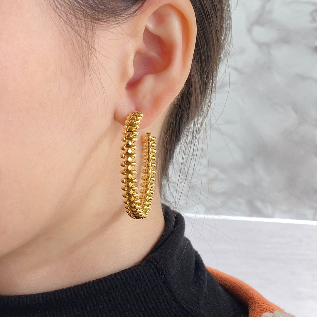 [Lumi Jewelery]CLASH HOOP LARGE EARRINGS