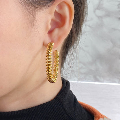 [Lumi Jewelery]CLASH HOOP LARGE EARRINGS
