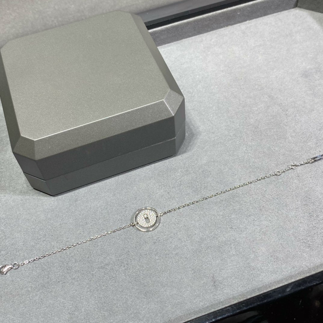 [Lumi]LUCKY MOVE DIAMOND PAVED BRACELET
