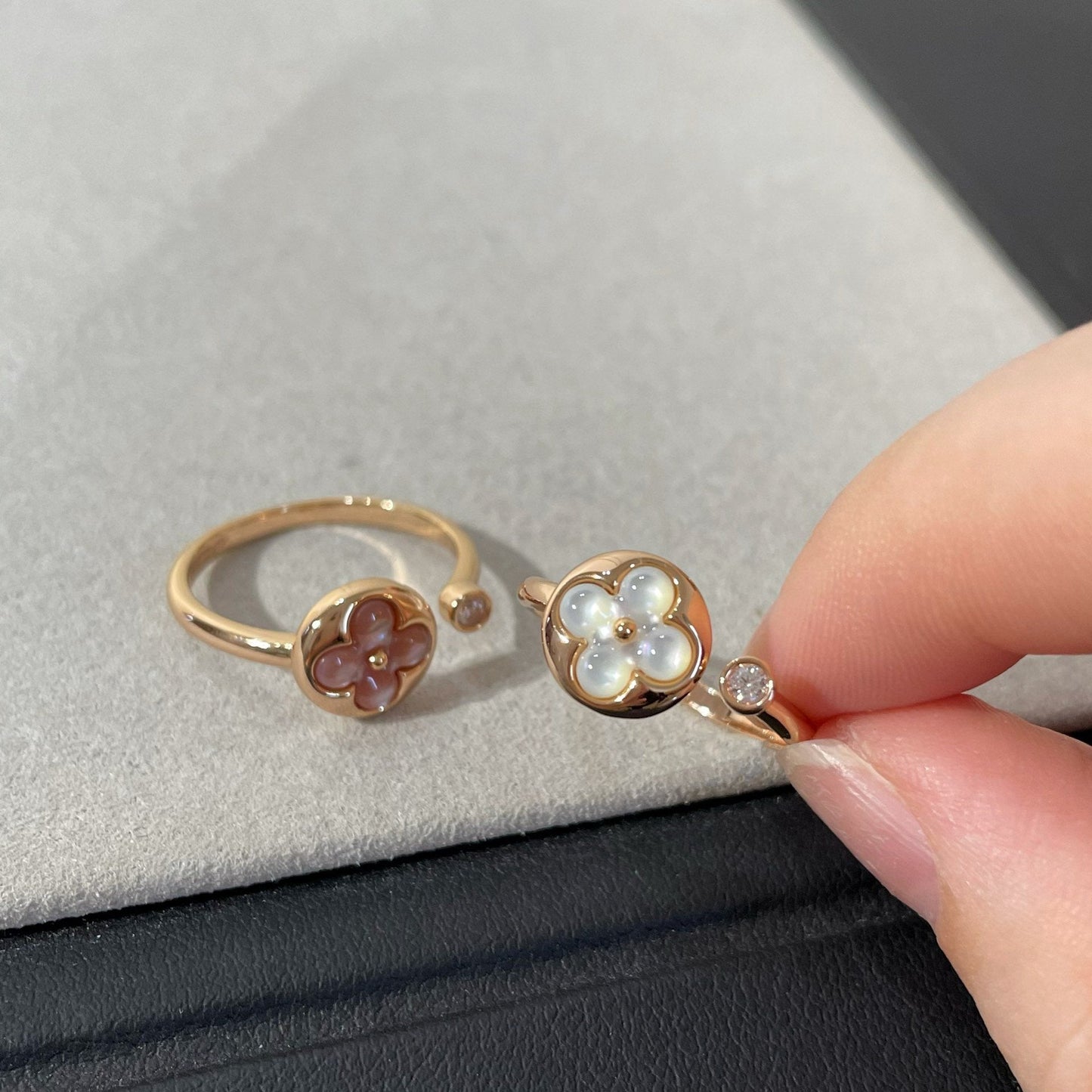 [Lumi Jewels]SUN 1 DIAMOND PINK MOP RING