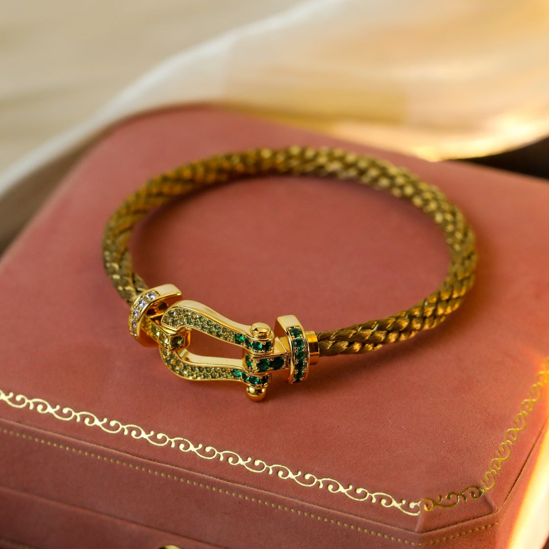 [Lumi Jewels]FORCE 10 GOLD GREEN DIAMOND PAVED