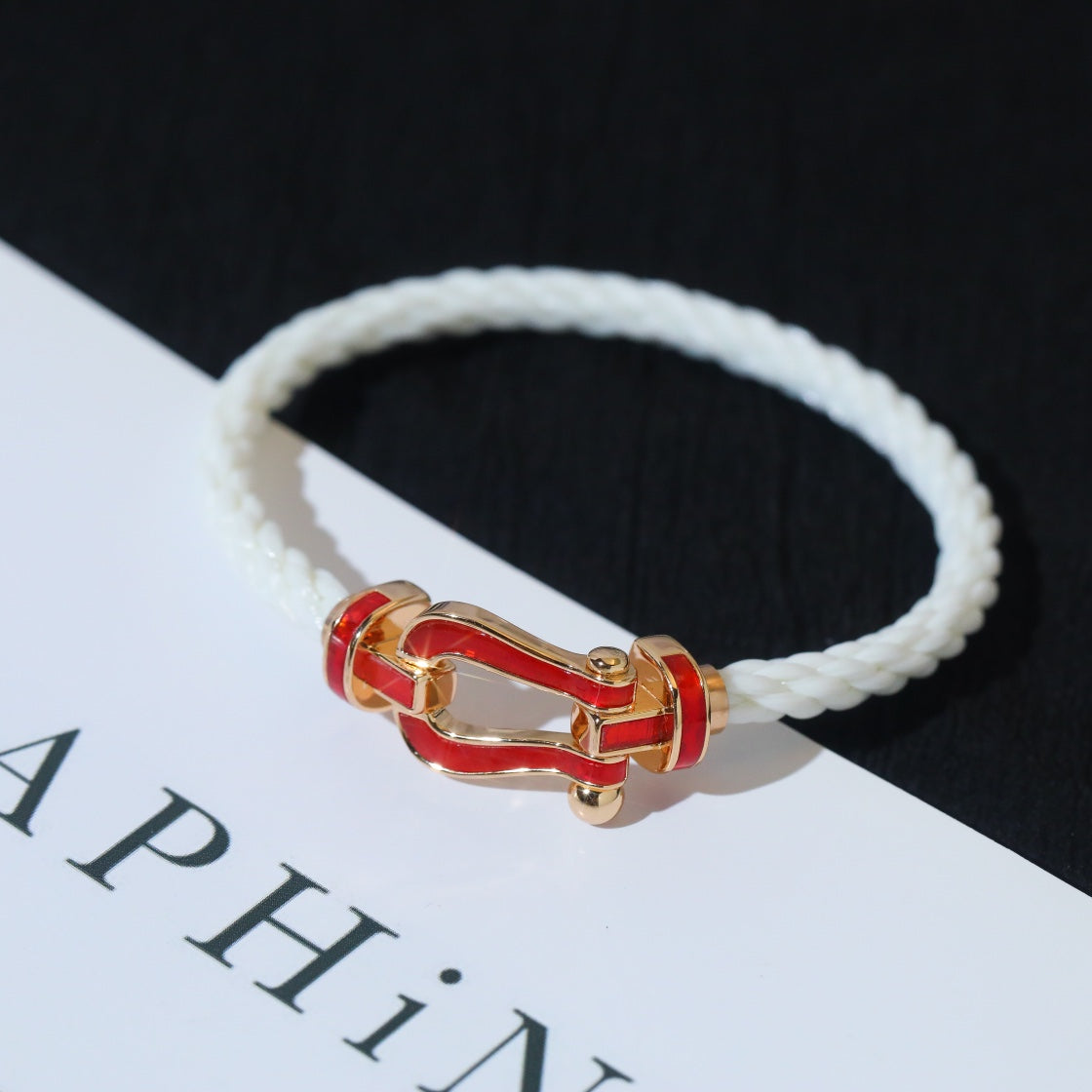 [Lumi Jewels]FORCE 10 WHITE TEXTILE DIAMOND PAVED