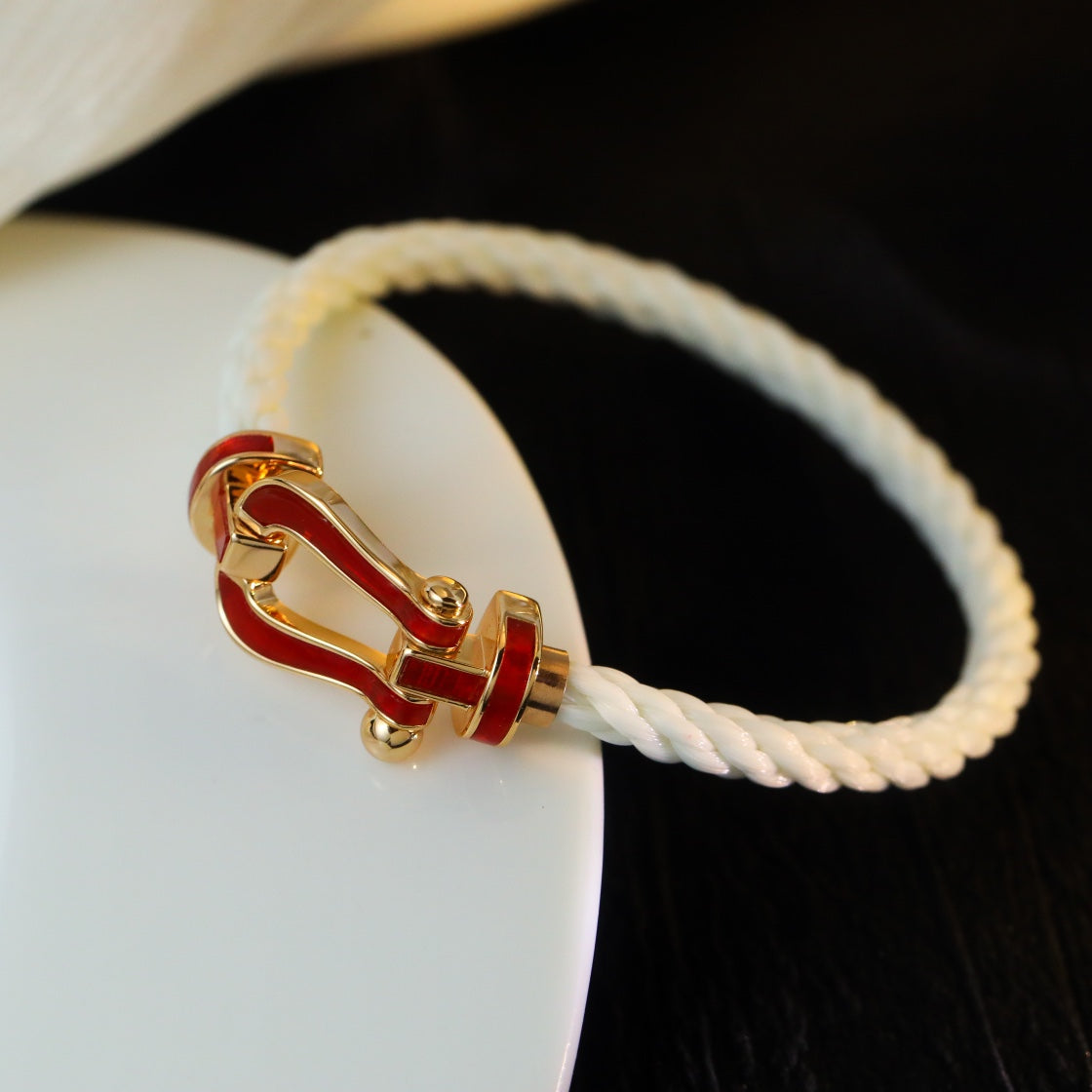 [Lumi Jewels]FORCE 10 WHITE TEXTILE DIAMOND PAVED