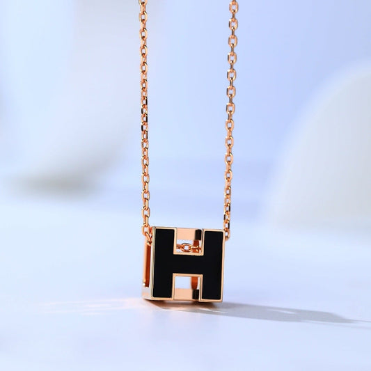 [Lumi Jewels]H CAGE PINK GOLD NECKLACE