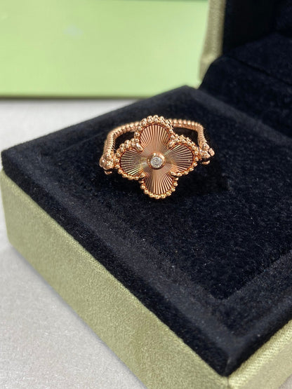 [Lumi Jewels]CLOVER RIVERSIBLE PINK GOLD RING
