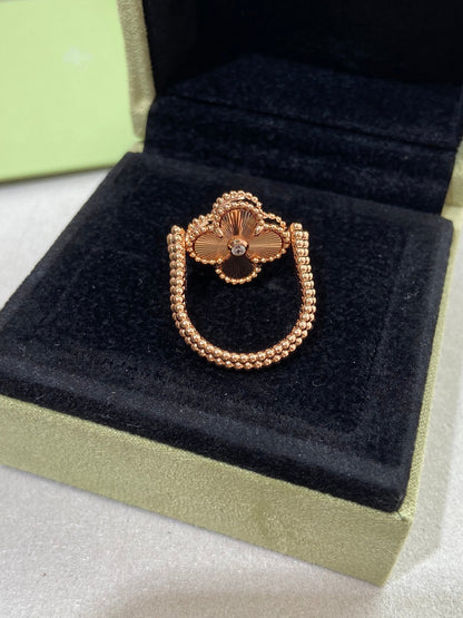 [Lumi Jewels]CLOVER RIVERSIBLE PINK GOLD RING