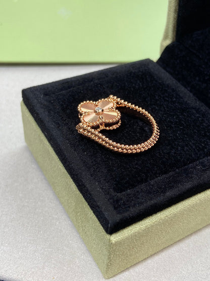 [Lumi Jewels]CLOVER RIVERSIBLE PINK GOLD RING