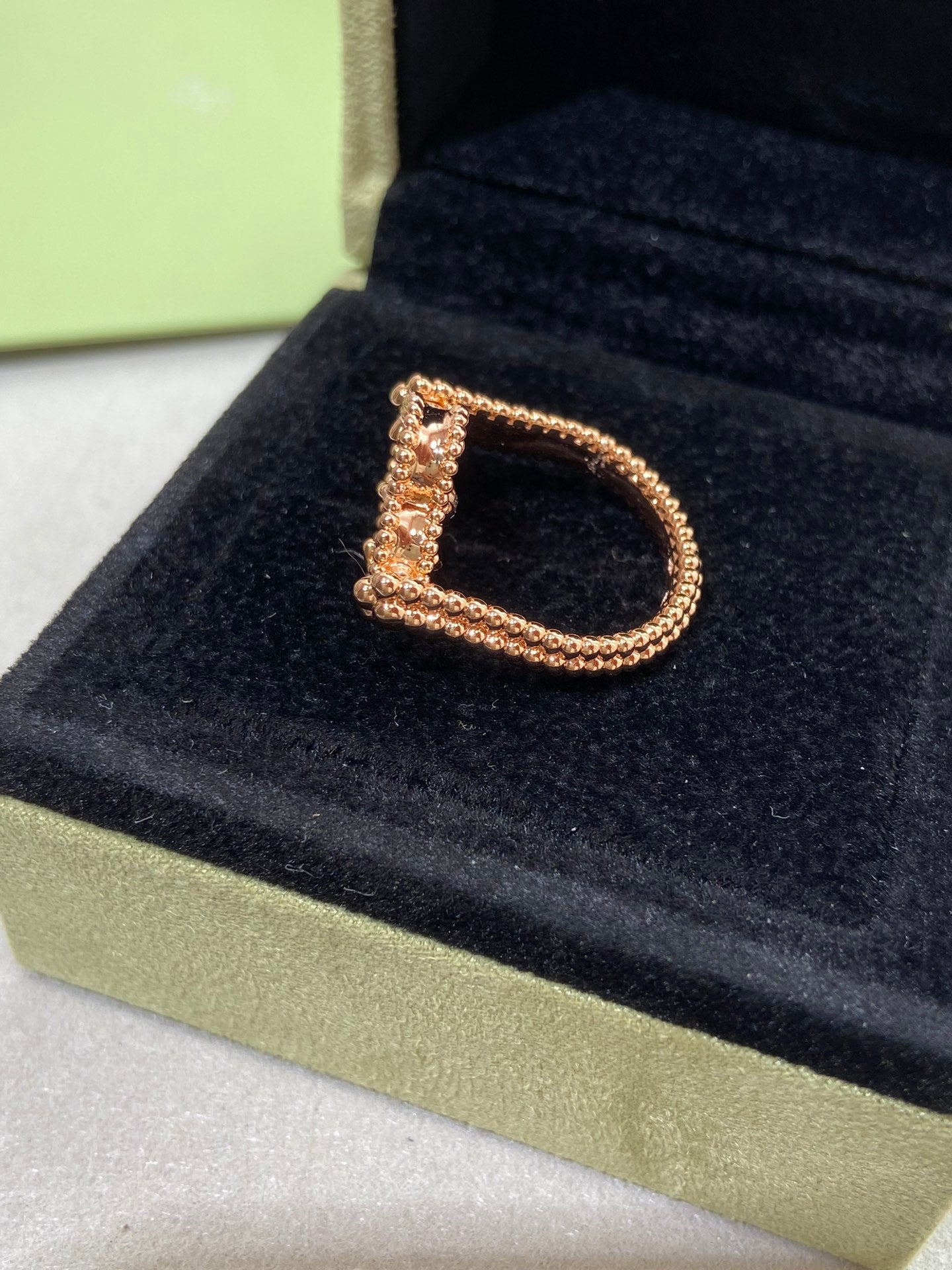 [Lumi Jewels]CLOVER RIVERSIBLE PINK GOLD RING