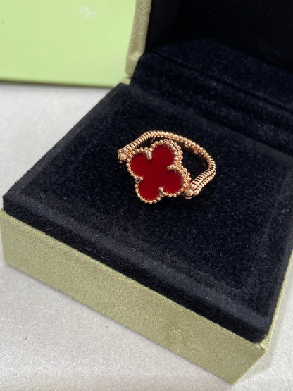 [Lumi Jewels]CLOVER RIVERSIBLE PINK GOLD RING