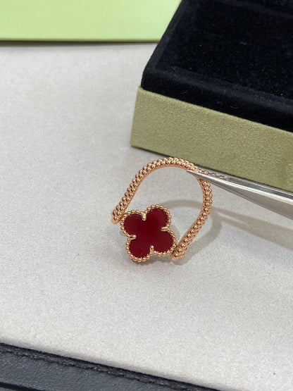 [Lumi Jewels]CLOVER RIVERSIBLE PINK GOLD RING