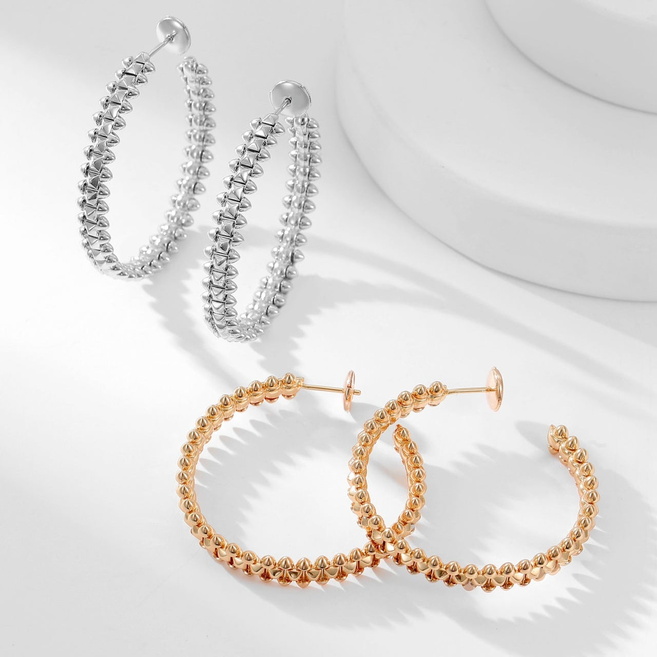 [Lumi Jewelery]CLASH HOOP LARGE EARRINGS