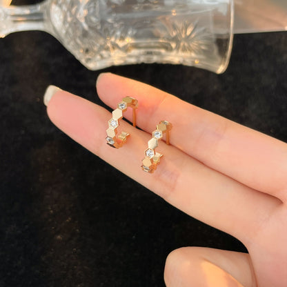[Lumi Jewels]BEE LOVE DIAMOND HOOP EARRINGS